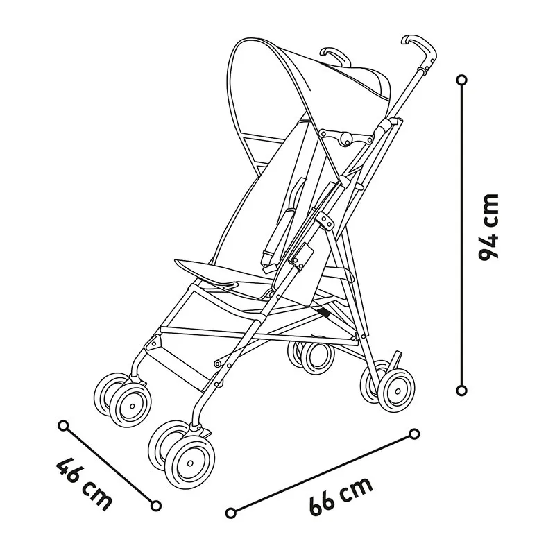 Poussette canne Moving Blue - 6m+-4