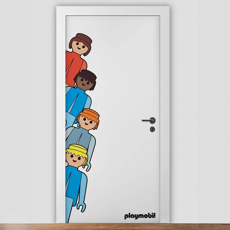 Vinyle déco. De porte Playmobil - 100x45cm-0