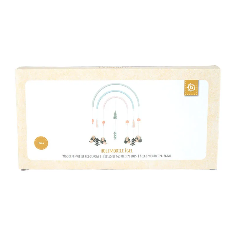 Mobile en bois Hérisson 28,4x28,4cm - 0m+-16