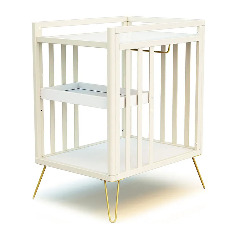 Table à langer Only Hêtre/Perle/Jaune - 76x56x94cm-1