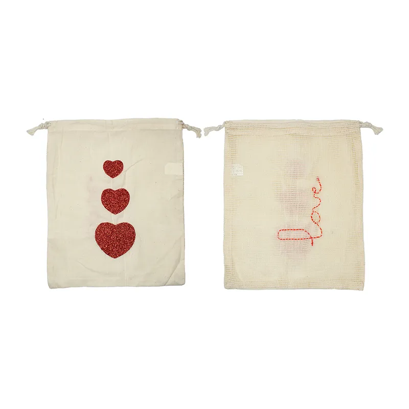 Sacs à vrac coton/filet à décorer 24x29cm 3pcs - 3+-2