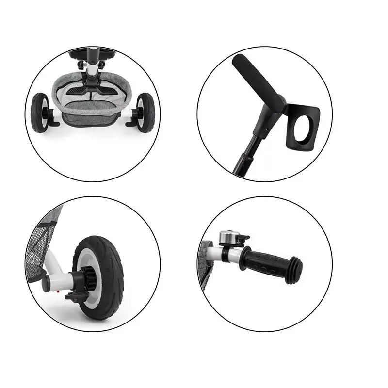 Tricycle 6en1 Stanley Rubber Gris - 12m+-10