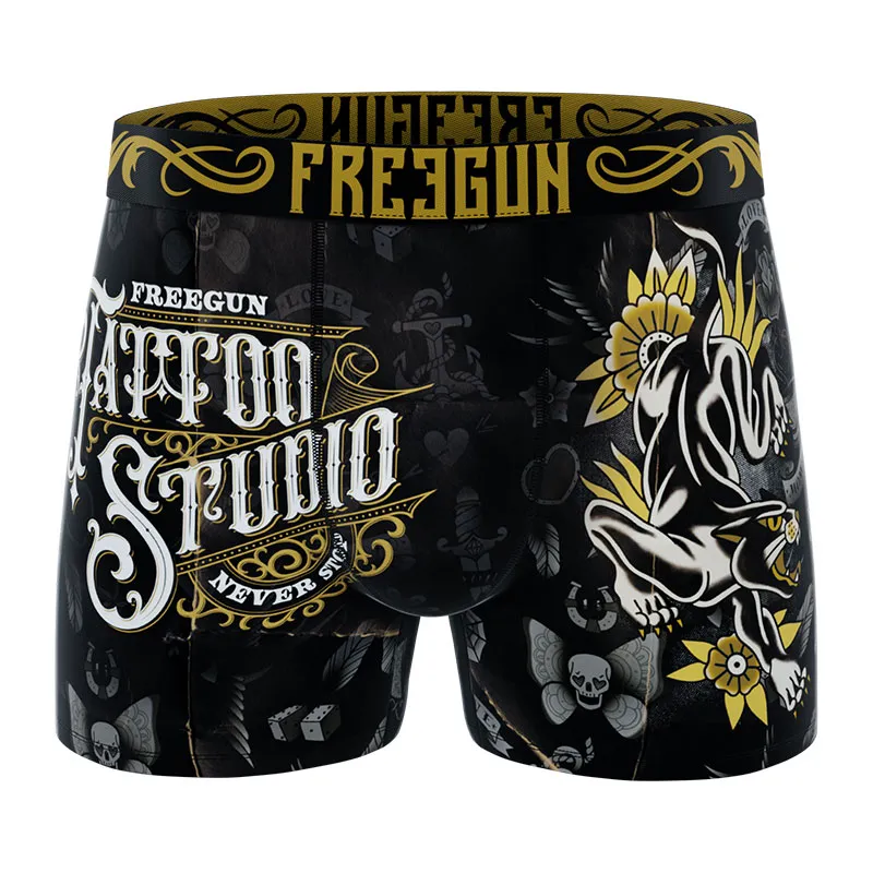 3 boxers homme Grunge - Noir/Rouge-5