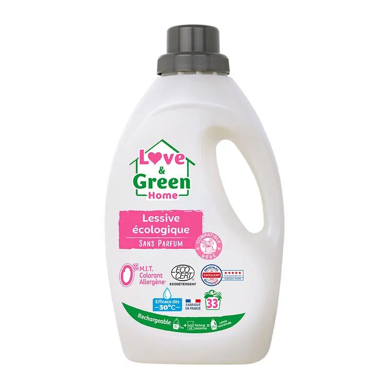 3 Lessives écologique rechargeable Sans parfum hypoallergénique - 3x1,5L-1