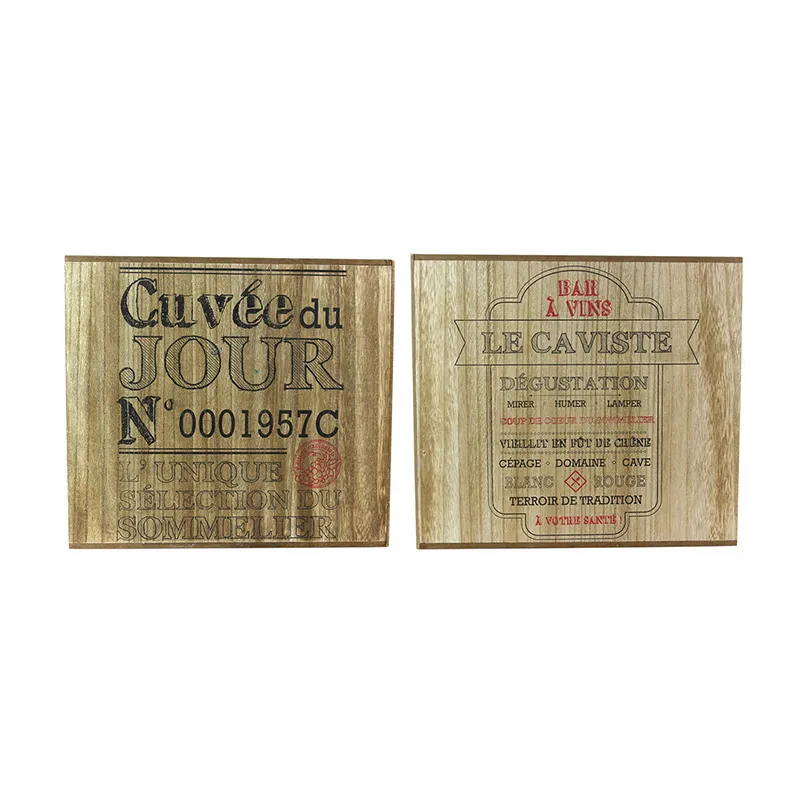 Cave à vin Bois 6 bouteilles Aléat. - 30x33,5cm-0
