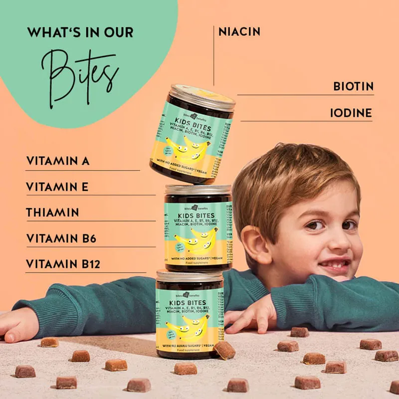 Complexe Multivitaminés Kids Fruit Bites Système immunitaire - 30 Gummies-1