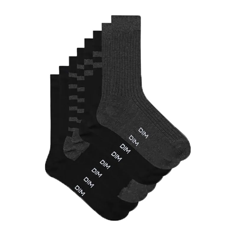4 paires de Chaussettes ÉcoDim Homme - Noir/Anthracite-1