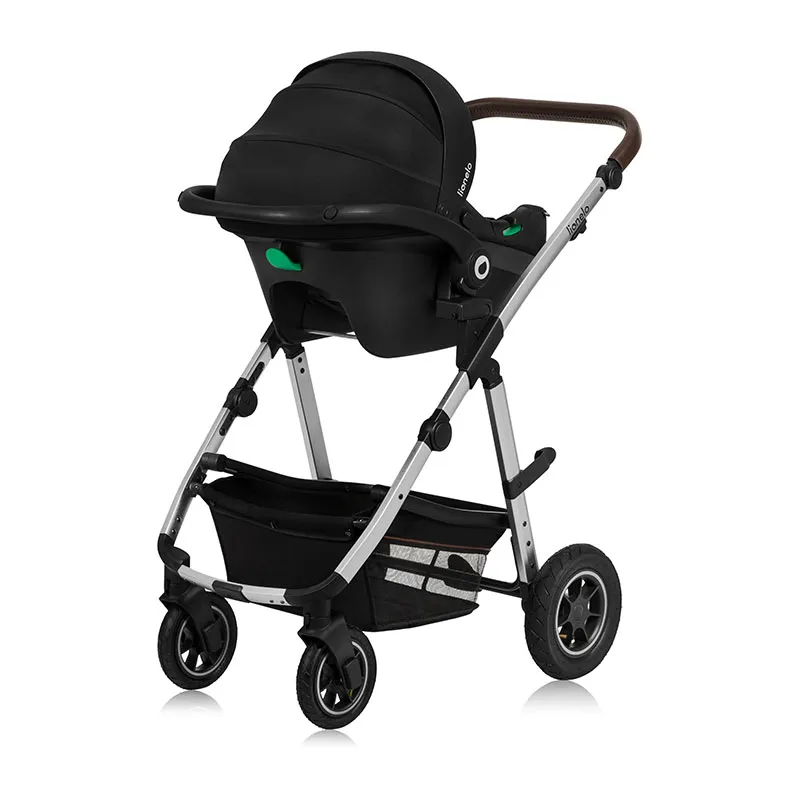 Duo Poussette Amber + Nacelle Black Silver - 0m+-14