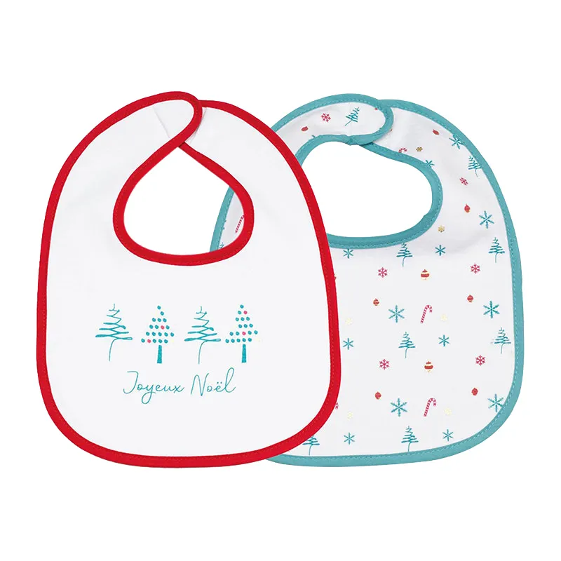 2 Bavoirs 1er âge Noël - 22x30cm-5