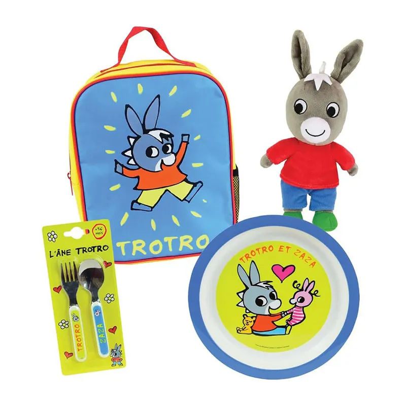 Ensemble repas + sac à dos isotherme L'âne Trotro - 5pcs-0