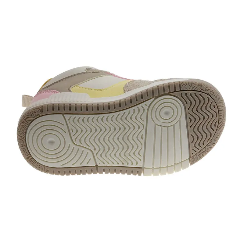 Baskets montantes scratch - Beige-1
