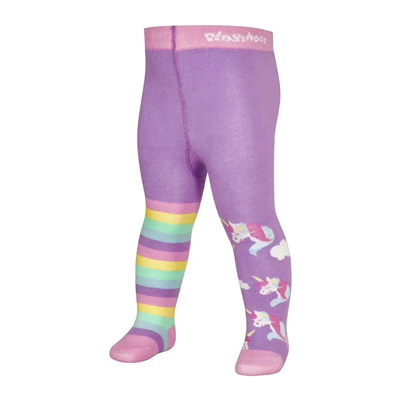 2 Collants Licorne - Violet/Rose-2