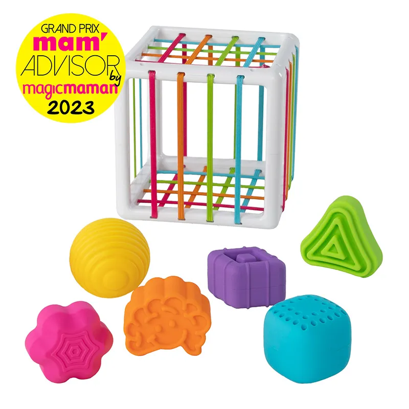 Cube à formes sensorielles InnyBin 7pcs - 10m+-0