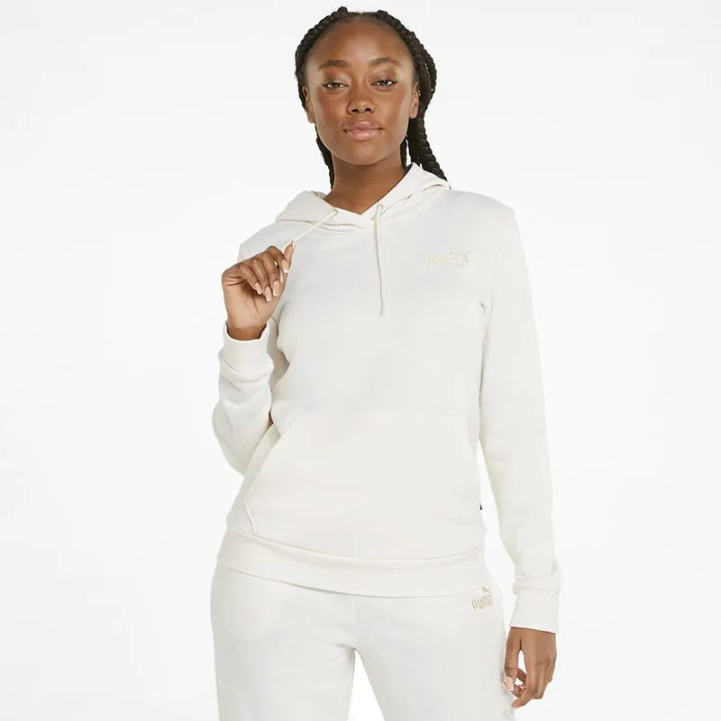 Sweat à capuche Femme Essentials Embroidery - Blanc - PUMA-2