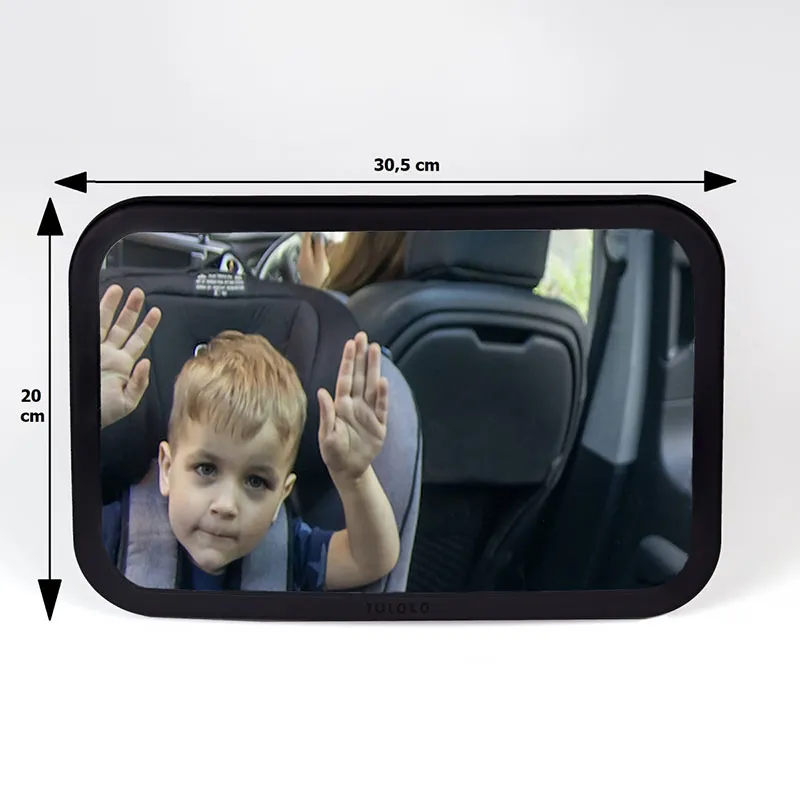 Miroir de surveillance enfant Noir - 30,5x20cm-2