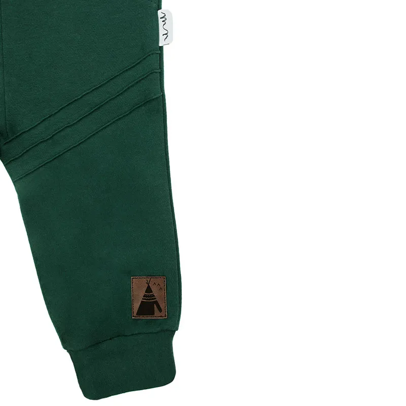 Pantalon Jogging - Vert Bouteille-1