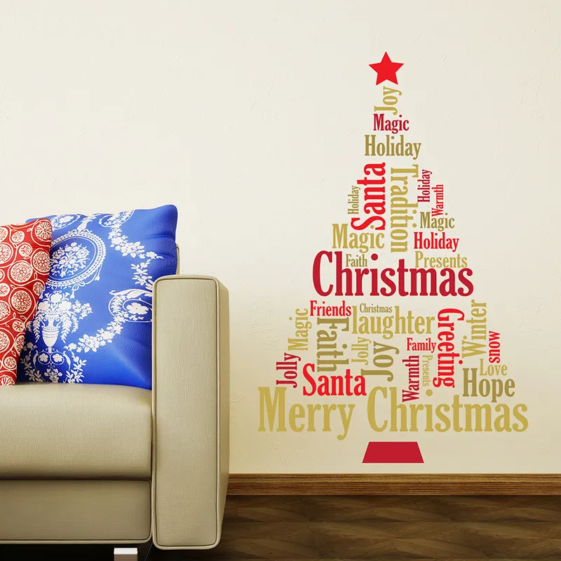 Stickers - Sapin & Ecritures anglaises-2