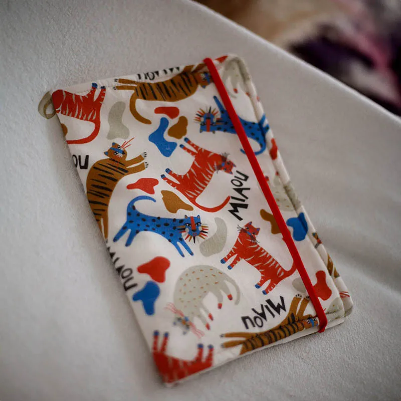 Protège carnet de santé Coton Bio Cat Power Boy  - 25x35cm-0