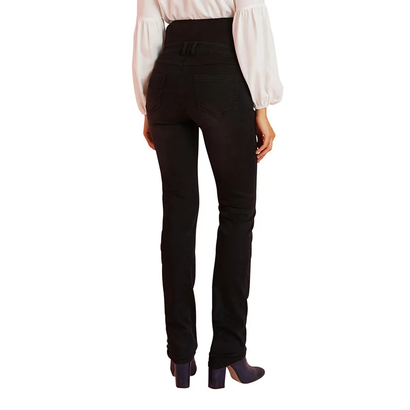 Jean de grossesse Denim Droit - Noir-1