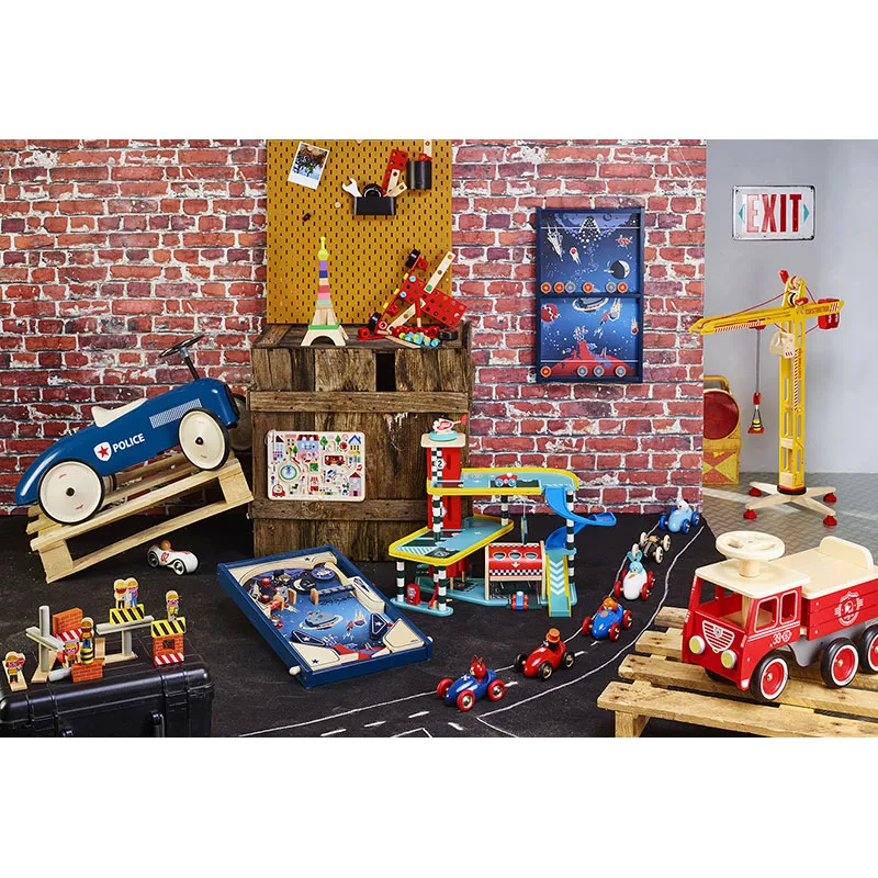 Porteur Voiture de police vintage - 18m+-5