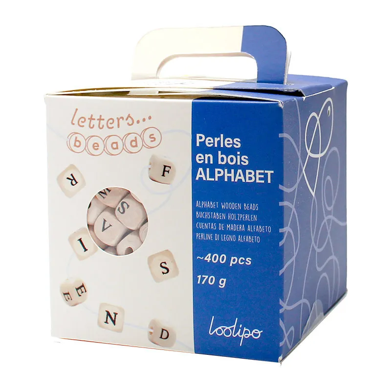 Perles en bois Alphabet 400pcs - 3+-7