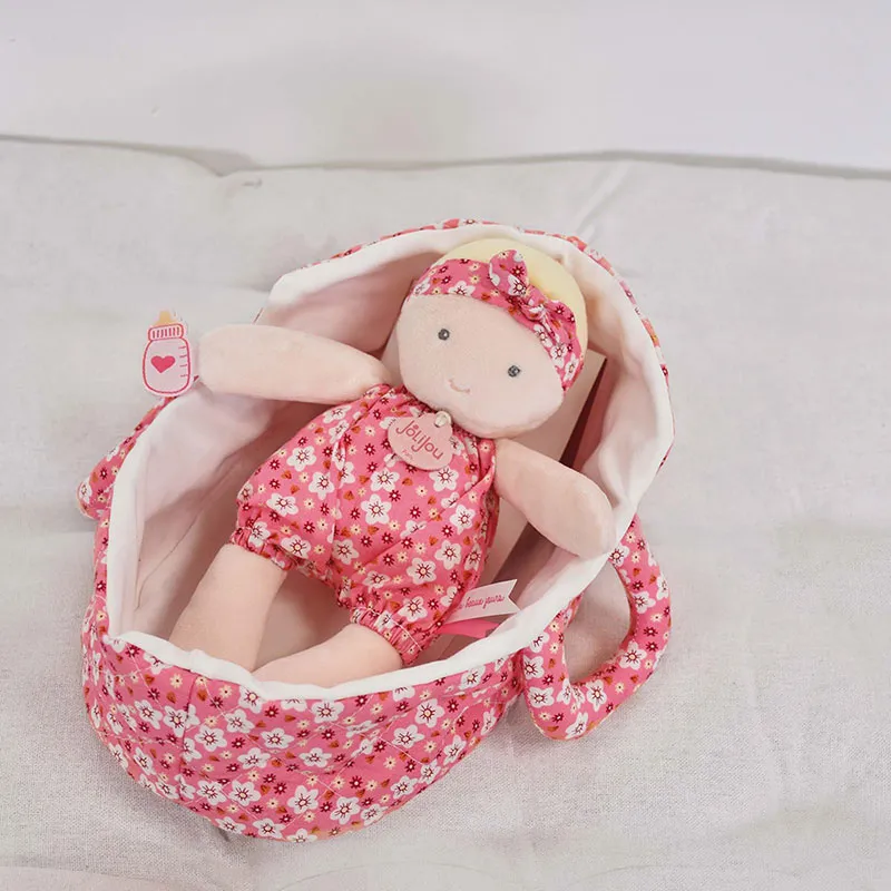 Poupon avec couffin matelassé Marylou - Rose-1