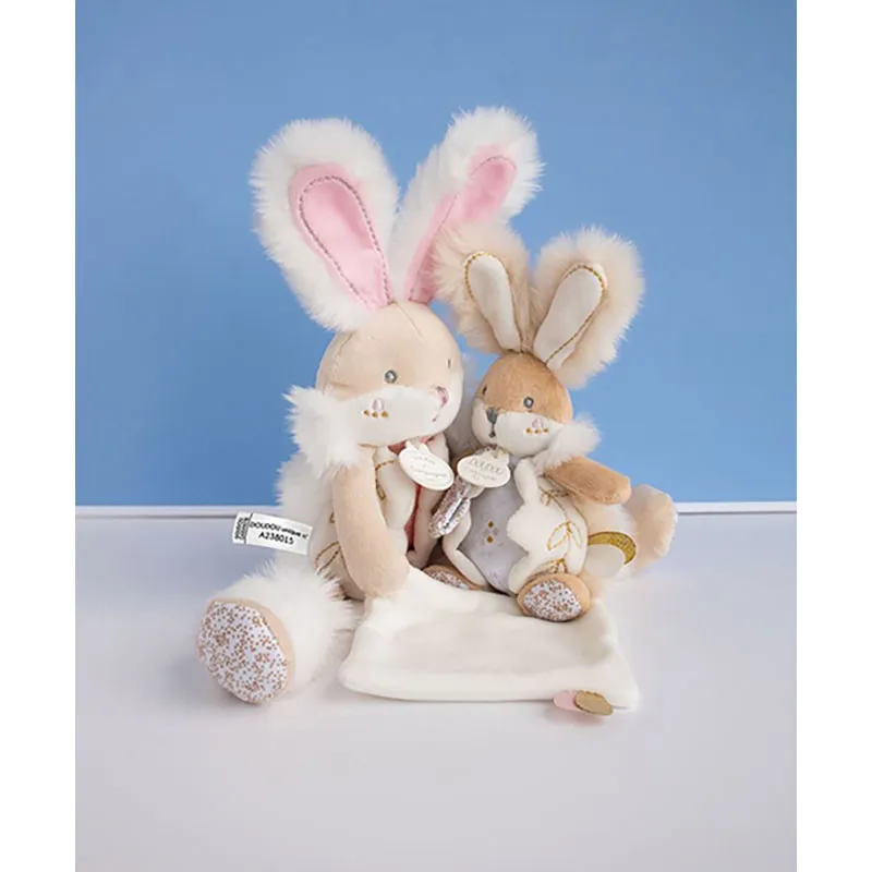 Doudou Lapin de sucre Pantin Rose - 25cm-6