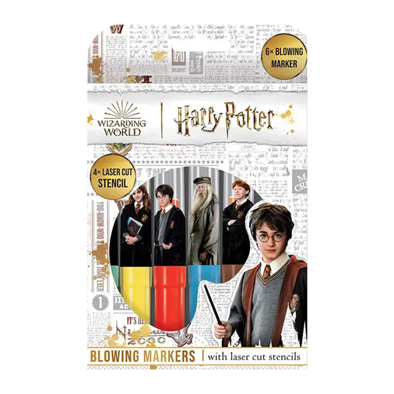 Feutres aéro. Harry Potter 6pcs + 4 pochoirs - 36m+-0