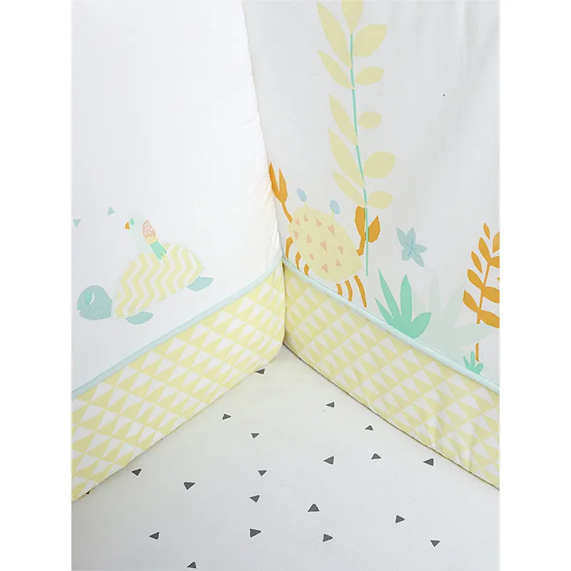 Tour de parc Coton Little Baby Blanc/Jaune - 50/70x33cm-3
