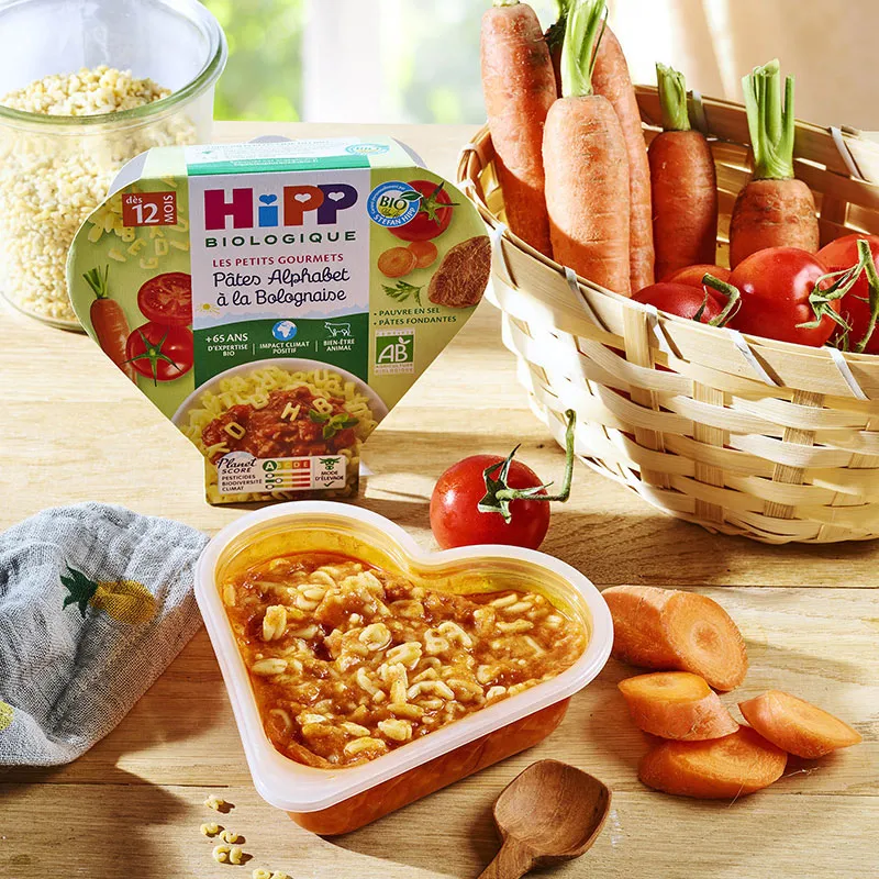 3 Assiettes Pâtes Alphabet à la bolognaise BIO - 3x230g-1