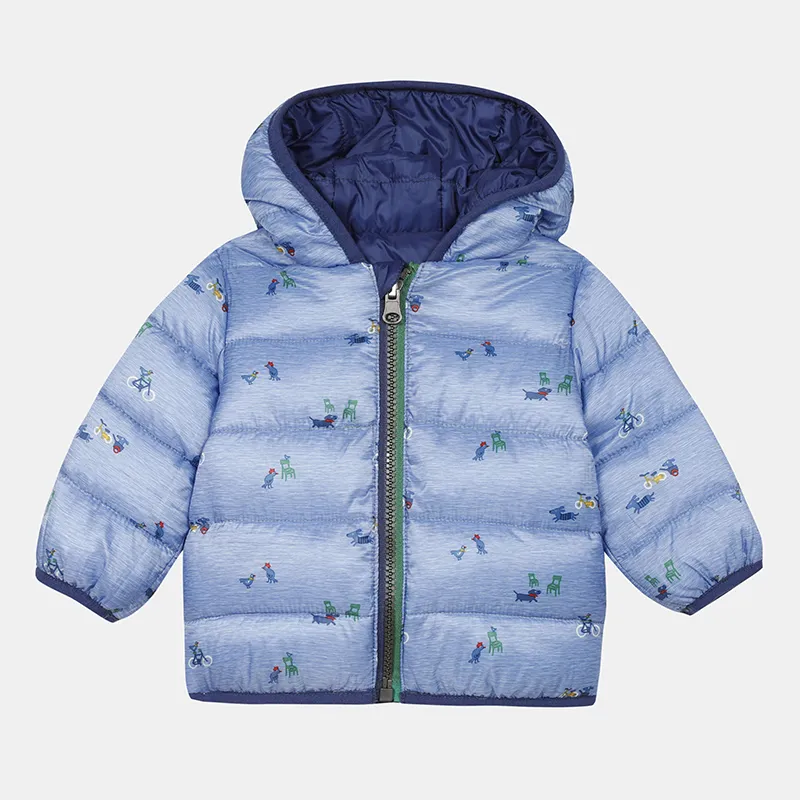 Doudoune Garcon - Bleu moyen-0