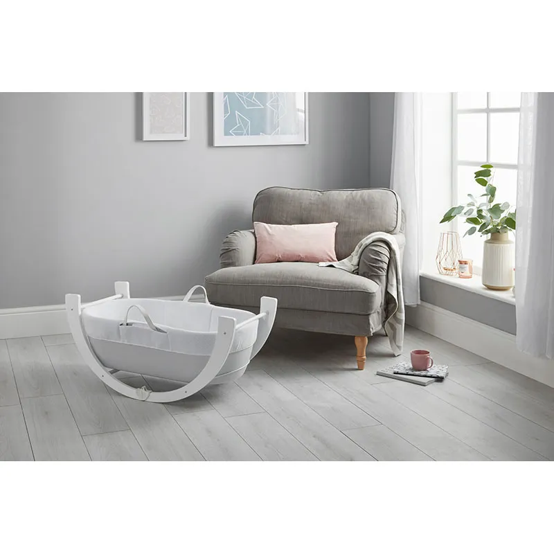 Couffin avec support Gris/Blanc - 0m+-13