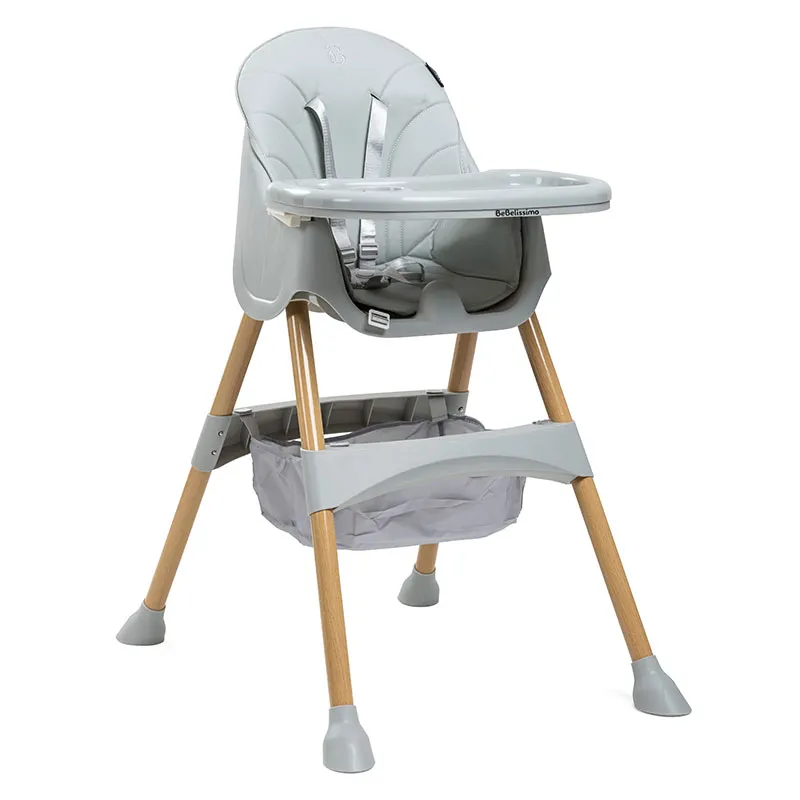 Chaise haute évolutive 2en1 Gris - 6m+-2
