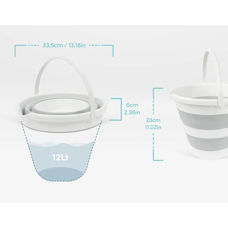 Set Baignoire pliable  avec access. Gris - 5pcs-3