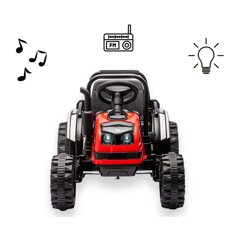 Tracteur à batterie avec remorque Farmer Rouge - 36m+-13