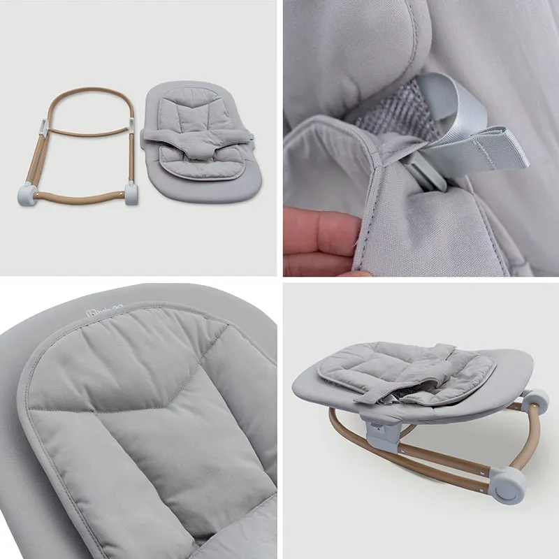 Chaise haute + Transat Levels Newborn Bois/Blanc - 0m+-6