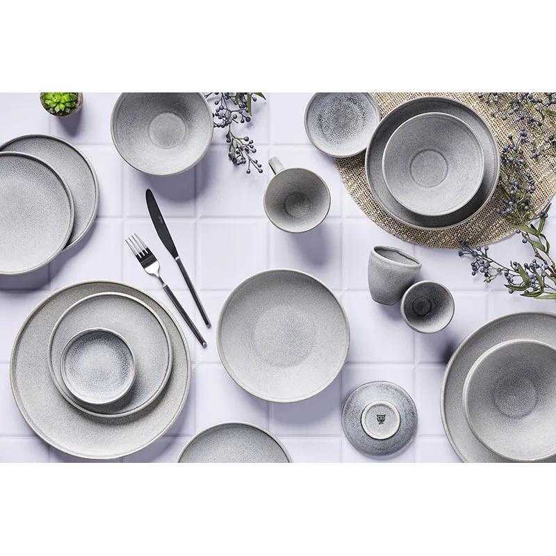 Service complet Stone Gris lune - 48pcs-3