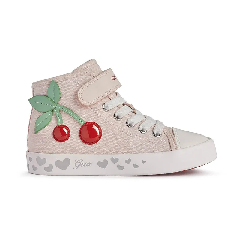 Sneakers hautes Ciak Cerises/Coeurs - Rose pâle-1