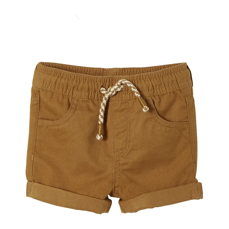 Short élastiqué - Camel-0