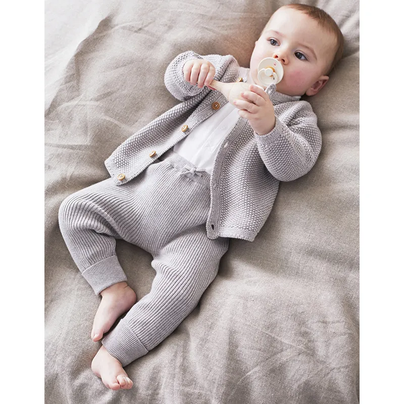 Legging  tricot BIO - Gris-4