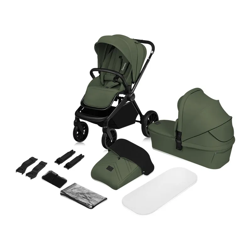 Duo Poussette Mika Plus + Nacelle Green Olive - 0m+-0