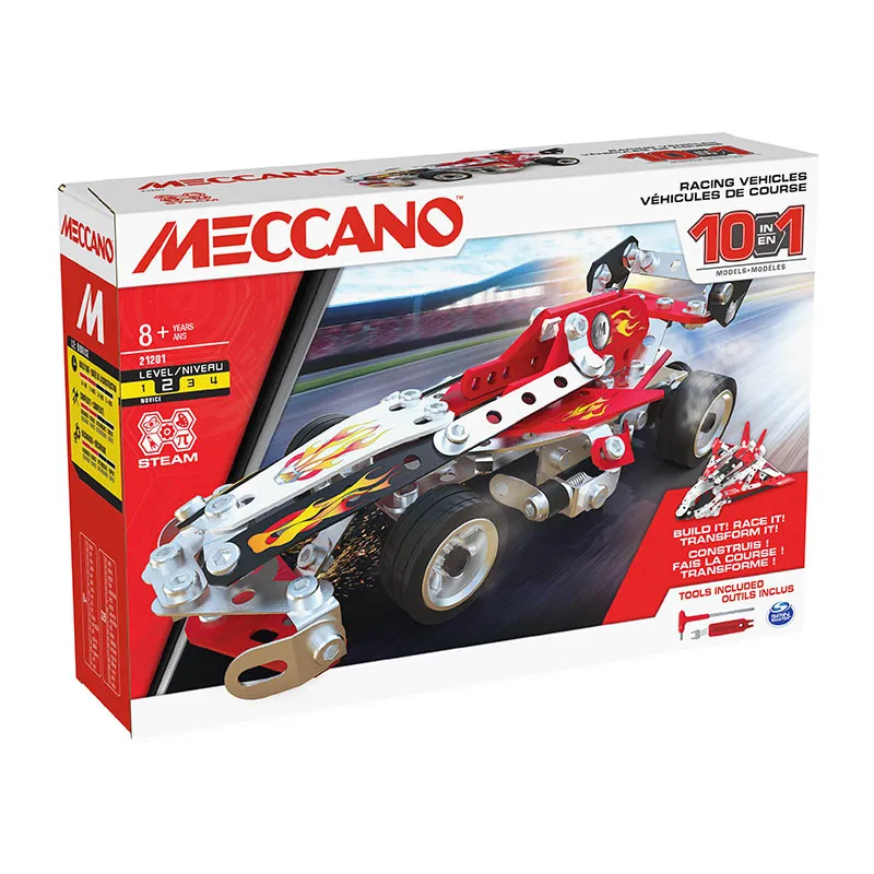 Véhicules de course à construire 10 modèles Meccano - 8+-4