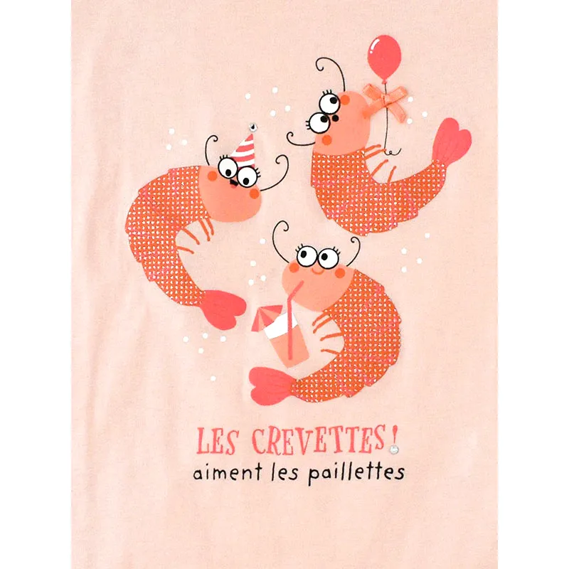 Pyjama MC corsaire Crevette - Pêche-1