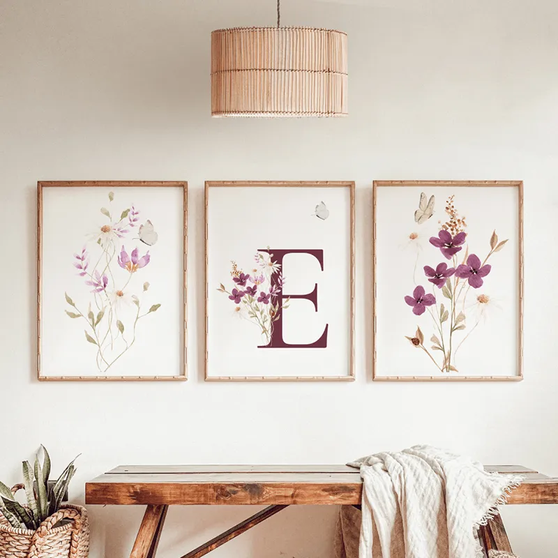 Trio d'affiches A3 - Mes Jolies Fleurs + Lettres personnalisables-1