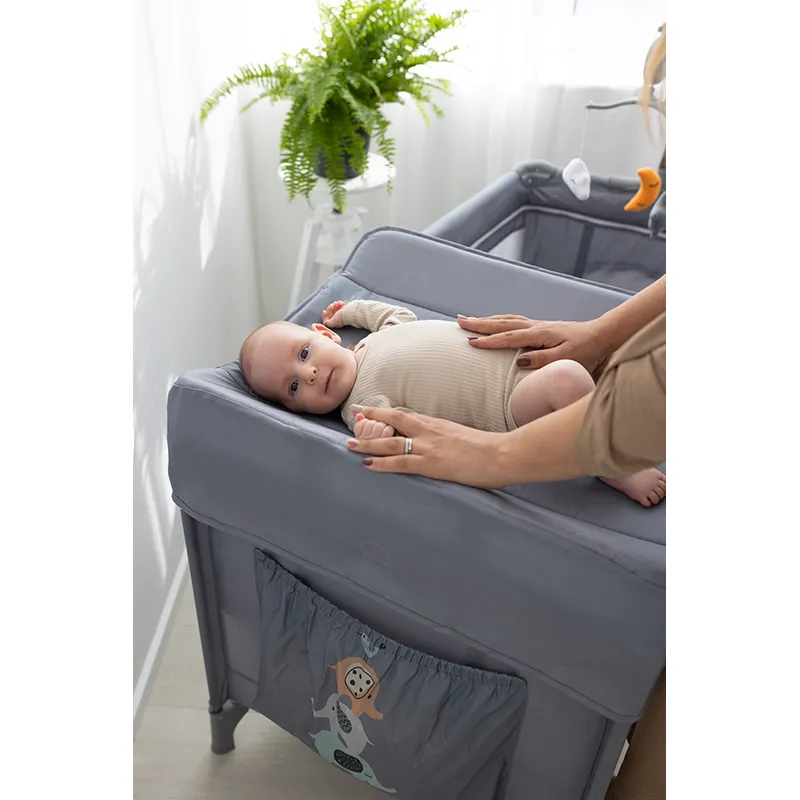 Lit parapluie double hauteur Eléphant Gris - 0m+-4