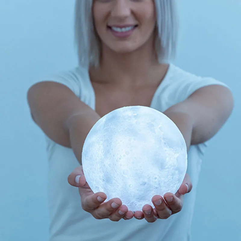 Lampe Lune LED à contrôle tactile - Ø15 cm-4