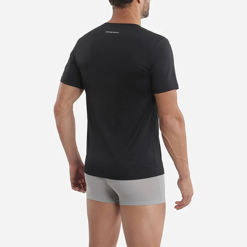 T-shirt col rond Dim Sport Homme - Noir/Silver-1