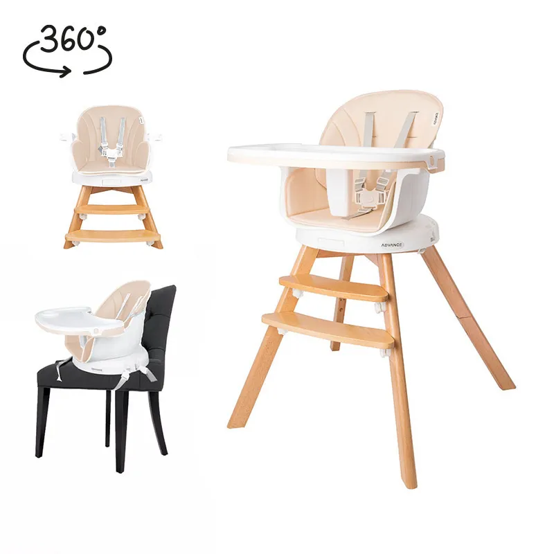 Chaise haute évolutive 3en1 Rotax Beige - 6m+-0