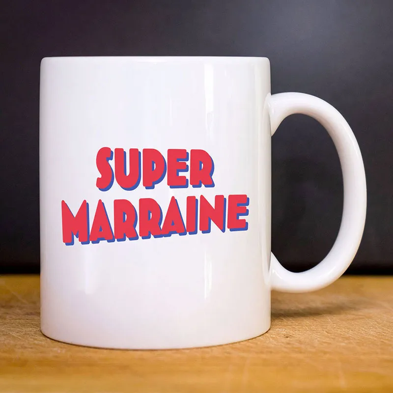 Mug Super marraine 4 - Blanc-0