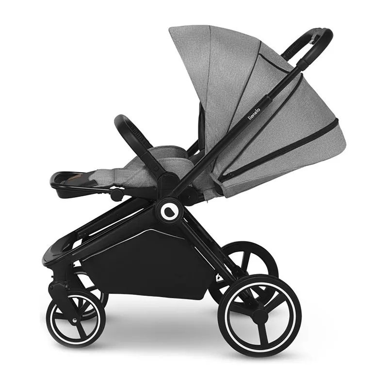 Trio Poussette Mika + Nacelle + Cosy Gr.0+ - Grey Stone-4
